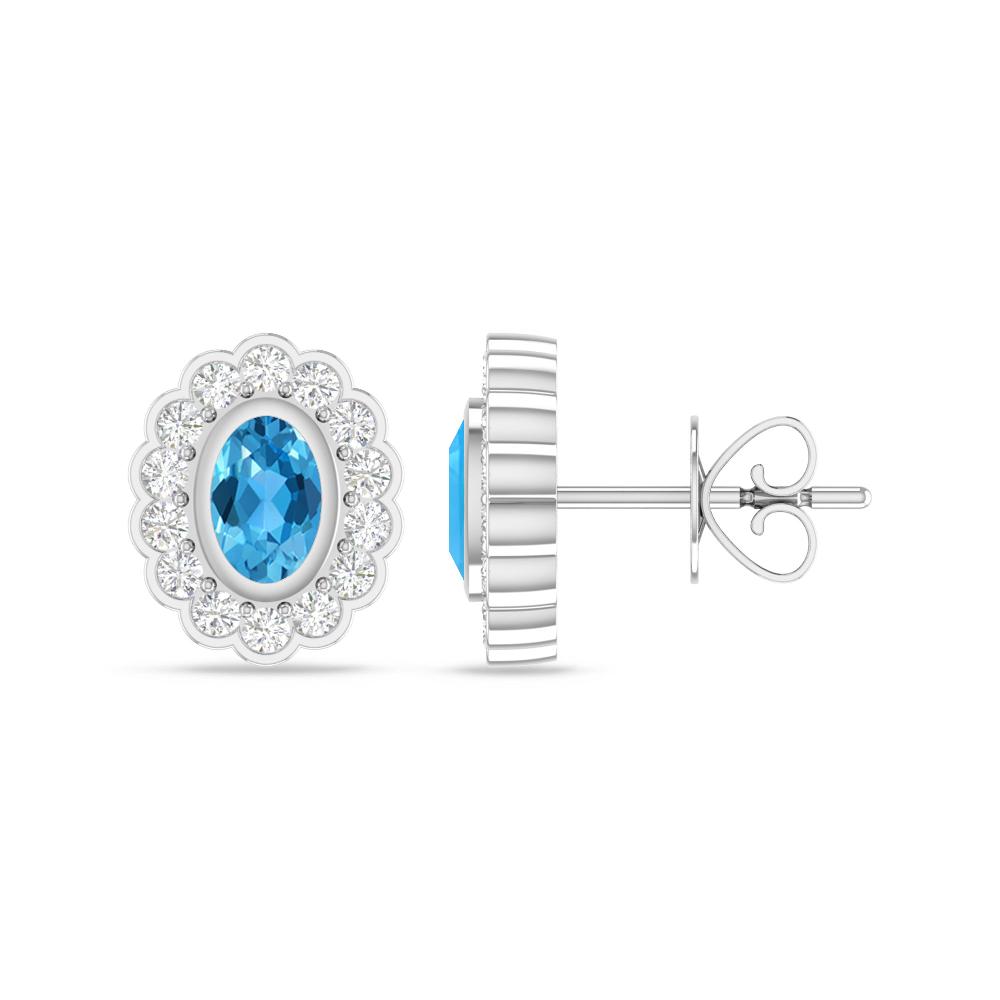 White Gold - Blue Topaz